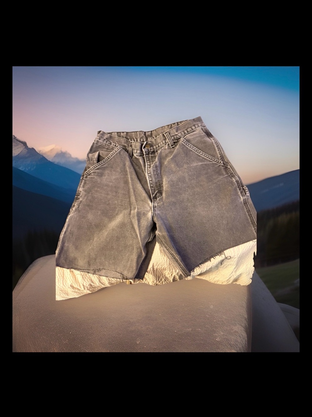 Carhartt Faded Black Workwear Denim Shorts